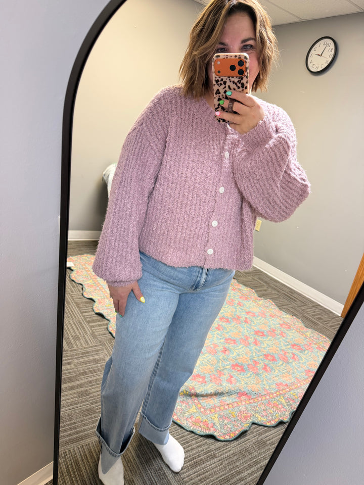 Alpaca fluffy cardigan