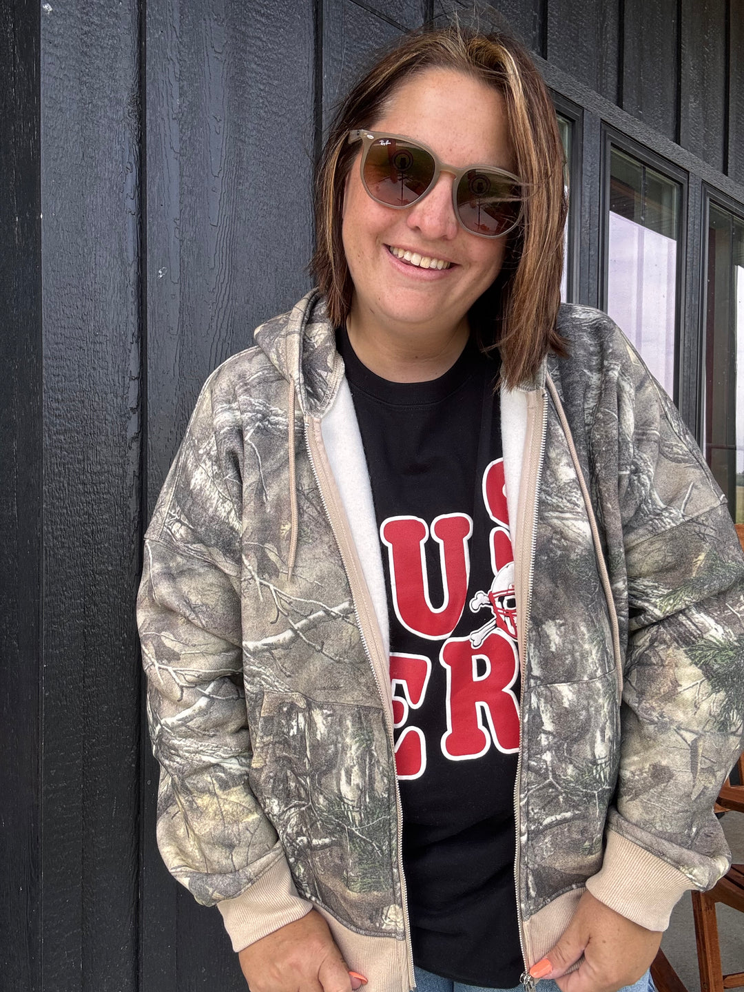 Camo see me zip jacket