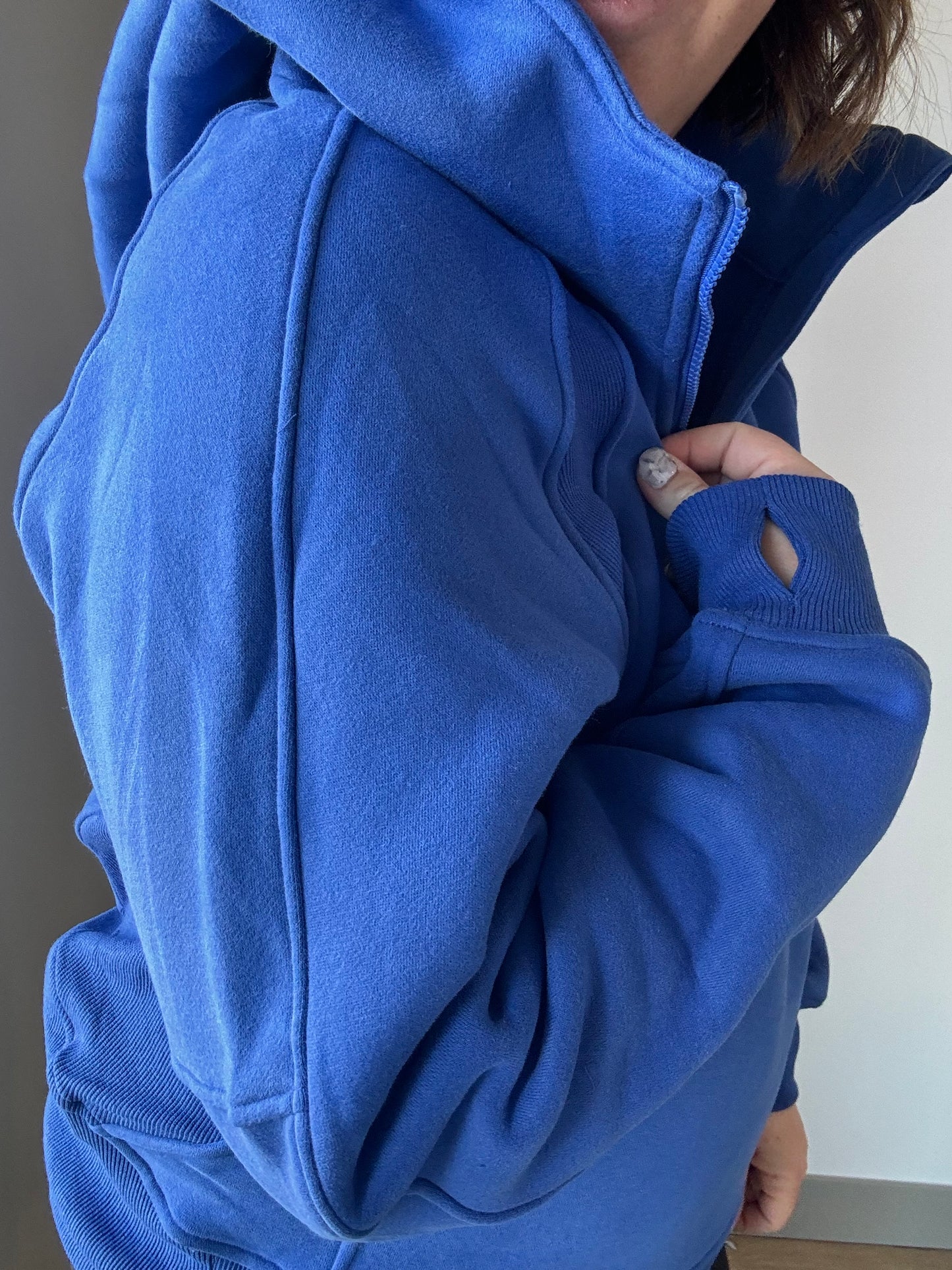 Colbalt Long Drea Half-Zip Hoodie