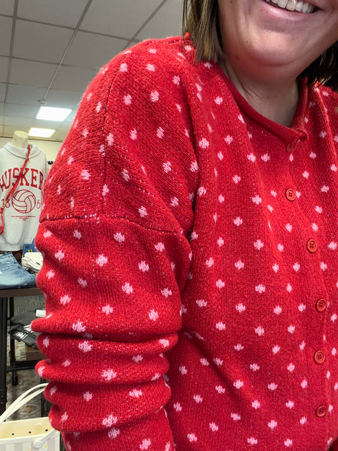 Sweet Dot Knit Cardigan
