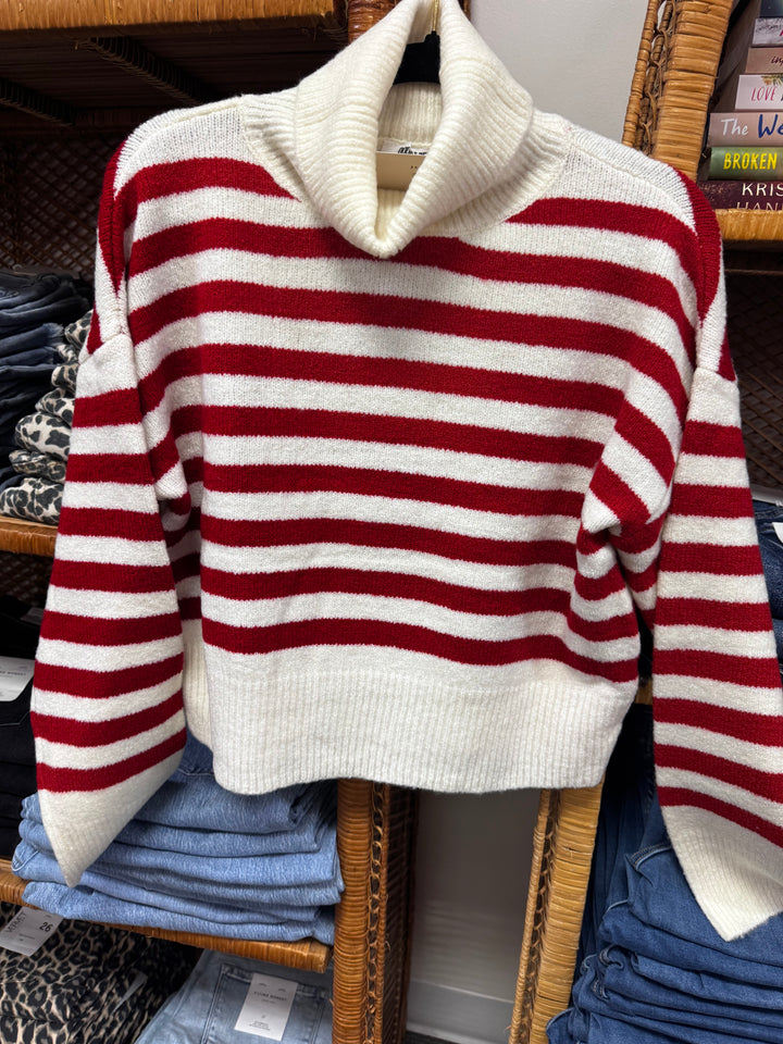 Candy cane turtle neck