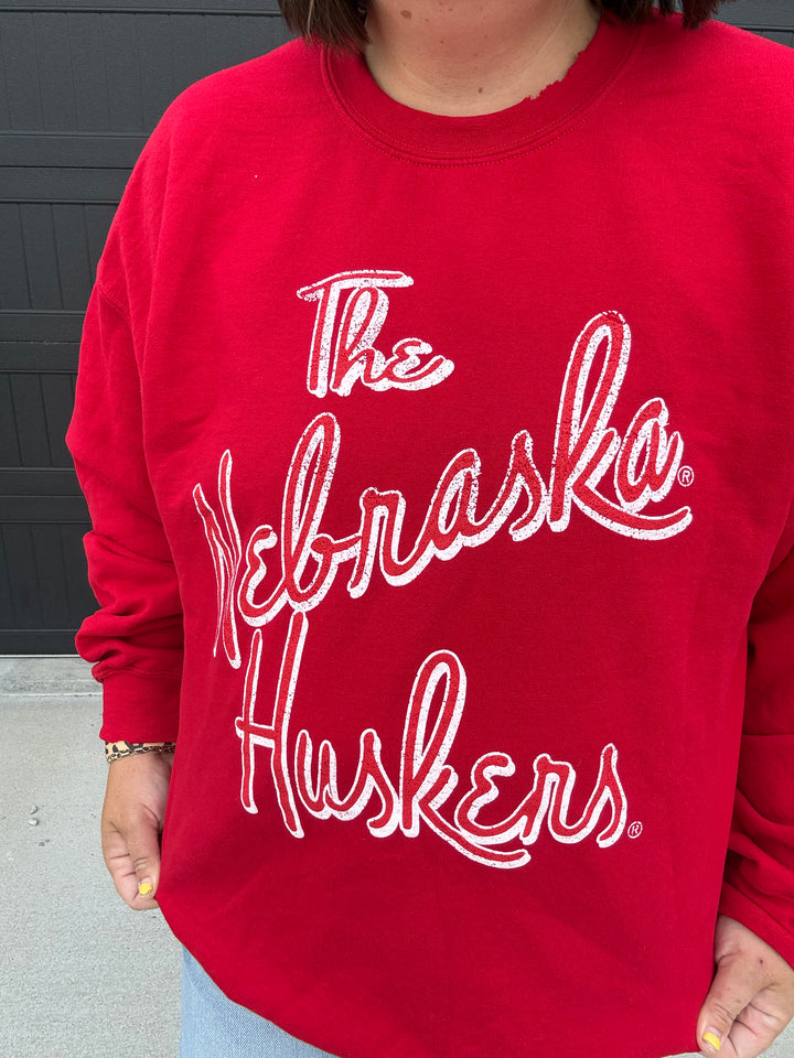 Red Nebraska Huskers Beverly Sweatshirt