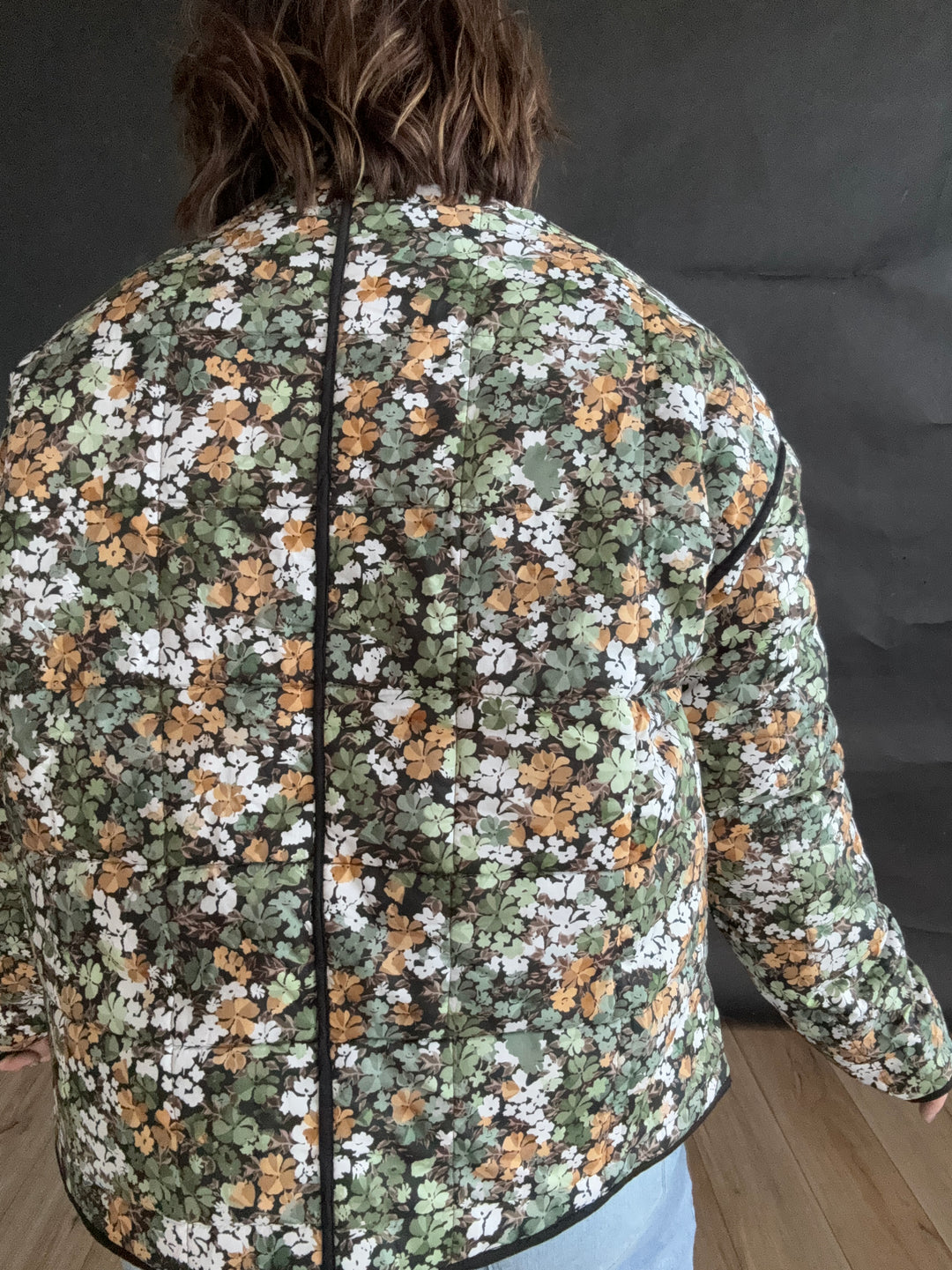 Dark Forest Pine Quilted Puffer