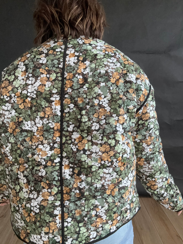 Dark Forest Pine Quilted Puffer