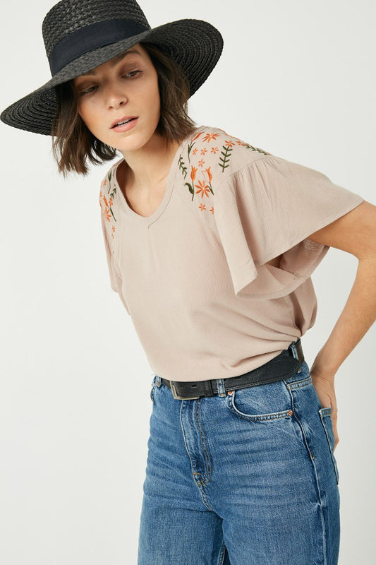 Emery Embroidered Top