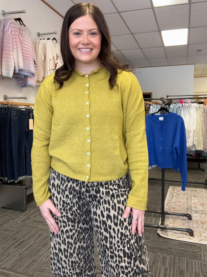 Dijon Yellow Piper Cardigan