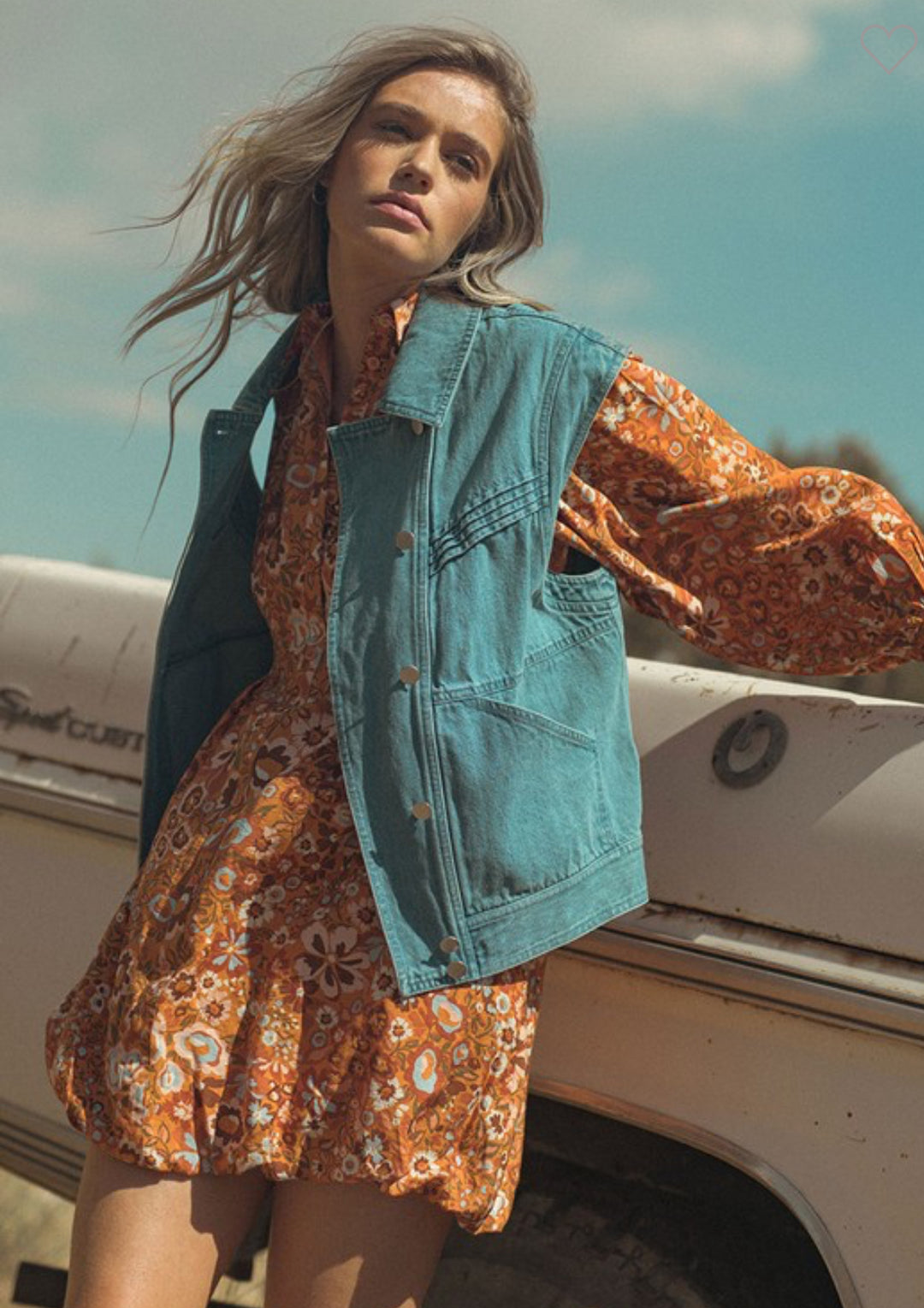 Roaming free denim vest