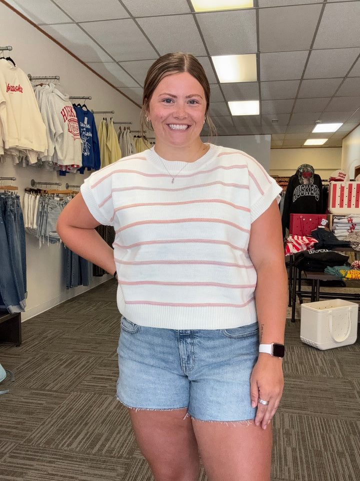 Textured Stripe Knit Top