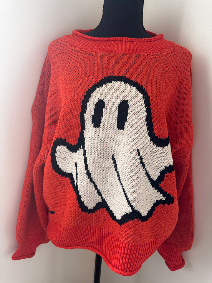 Halloween Spooky Face  Ghost Knit