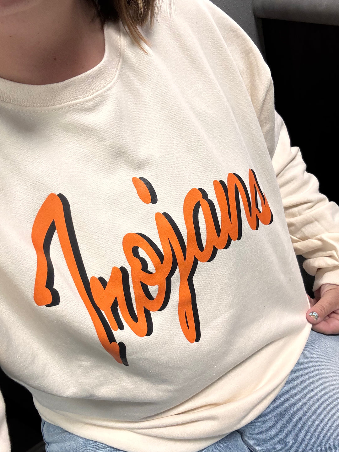 Trojans Jumbo Cursive crew