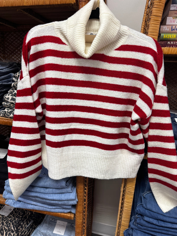 Candy cane turtle neck
