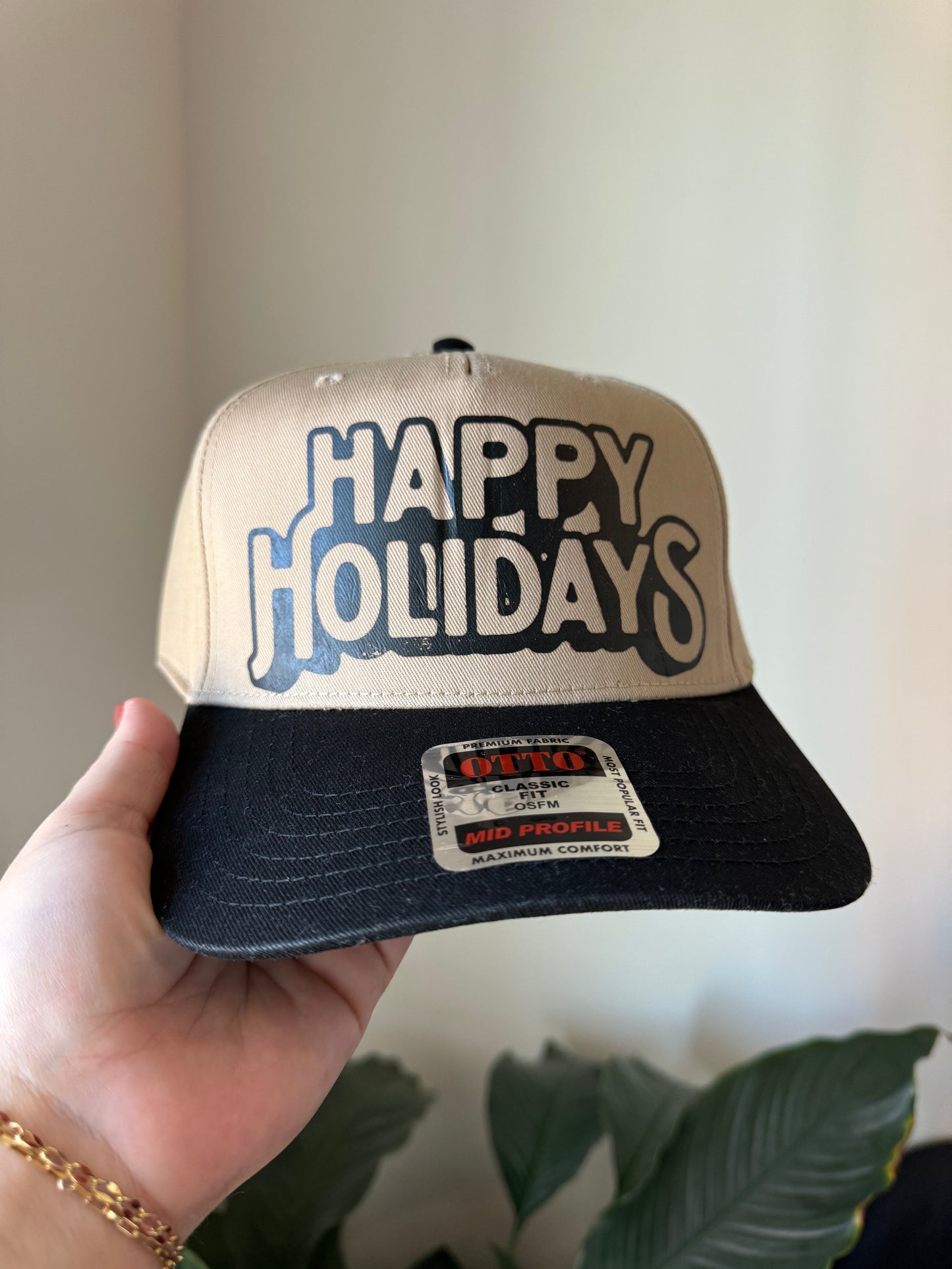 Happy holidays trucker hat