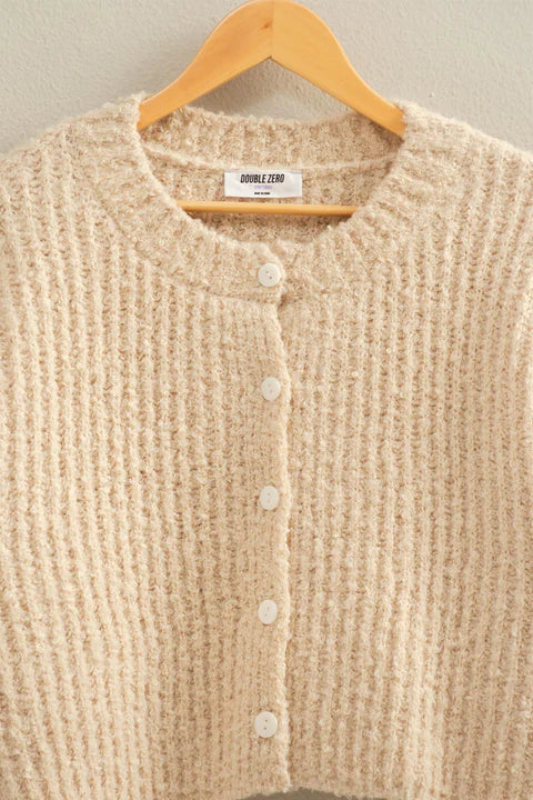 Alpaca fluffy cardigan