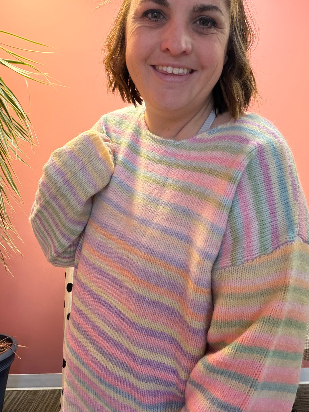 Laffy Taffy rainbow sweater