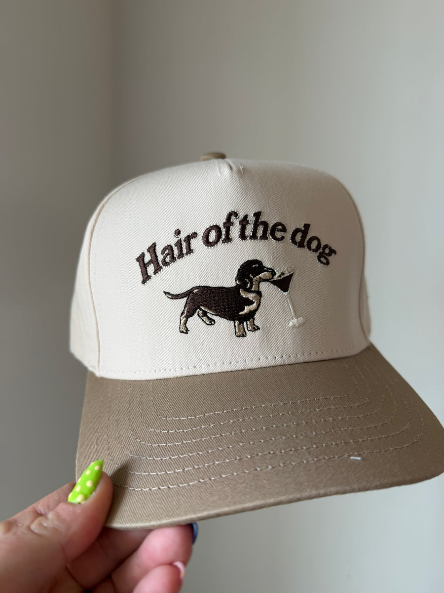 hair of the dog funny trucker hat
