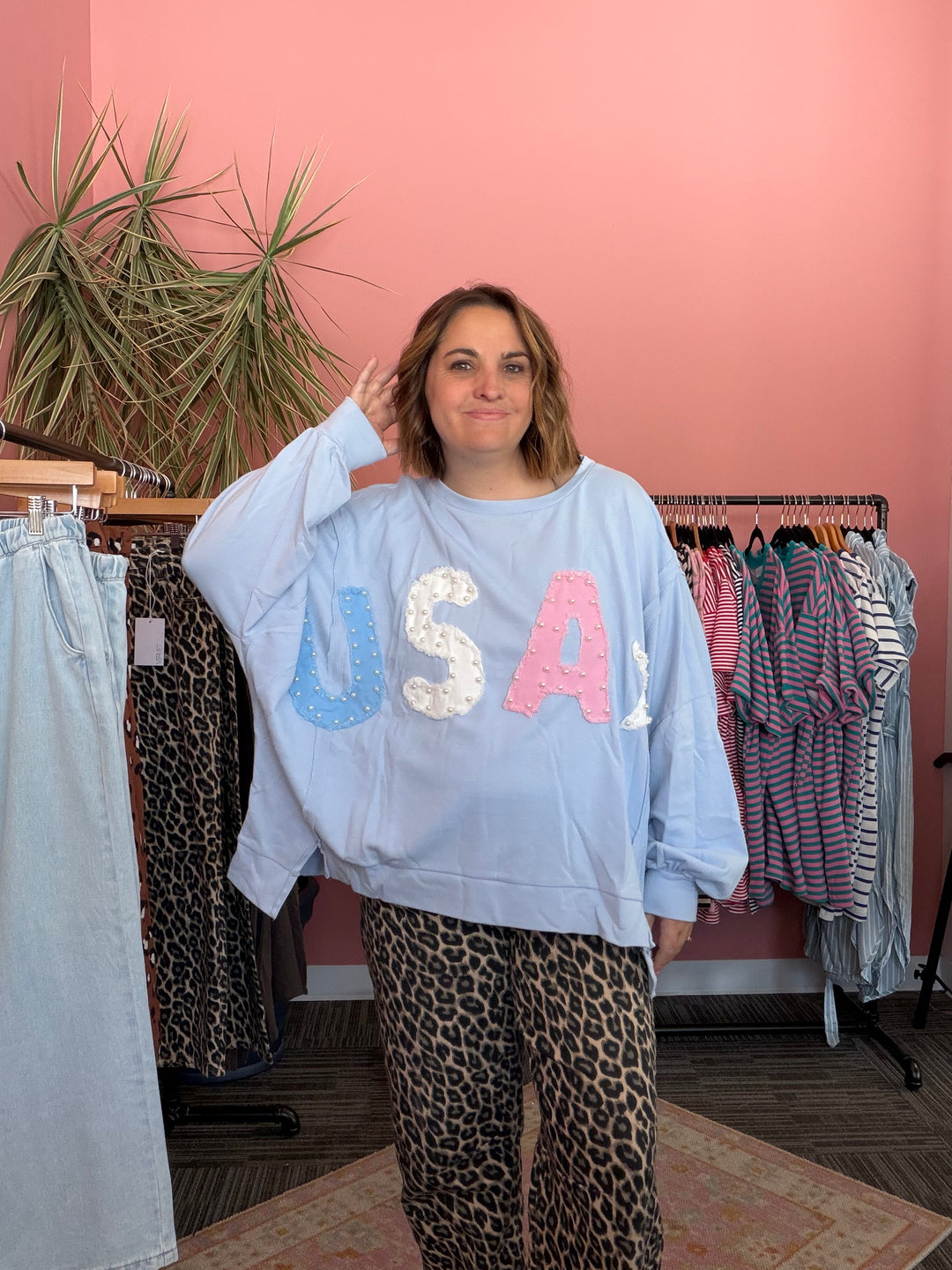 USA Blue Pearl Sweater