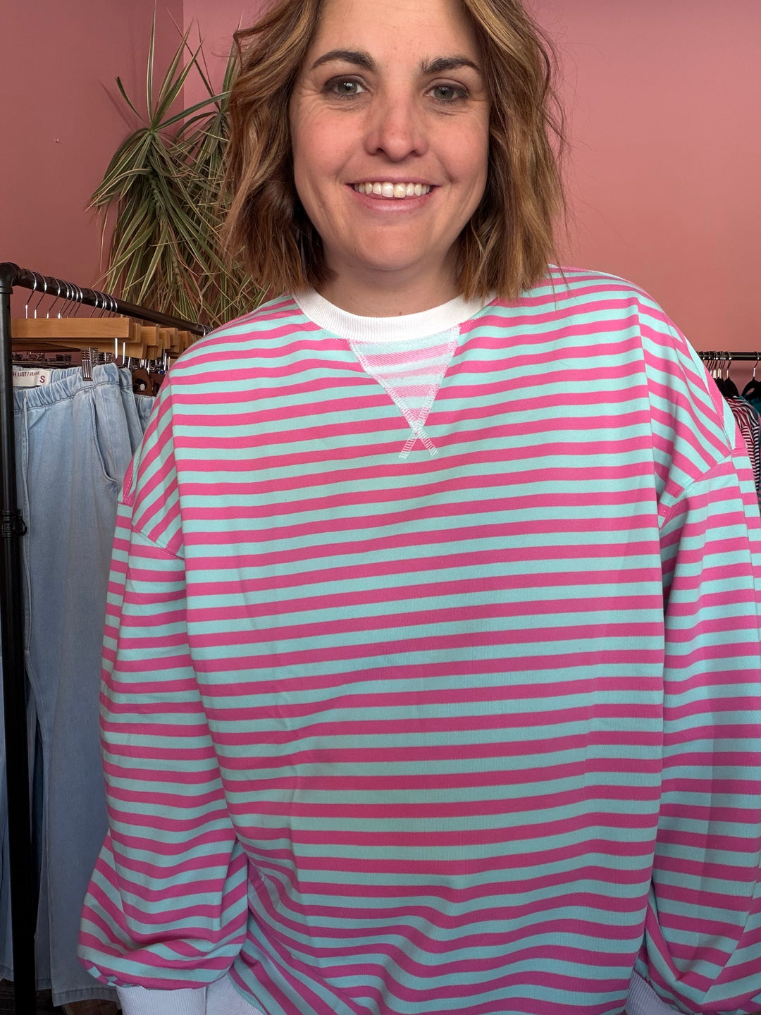 Molly stripe crew
