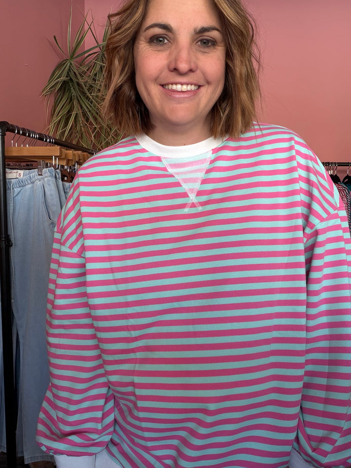 Molly stripe crew