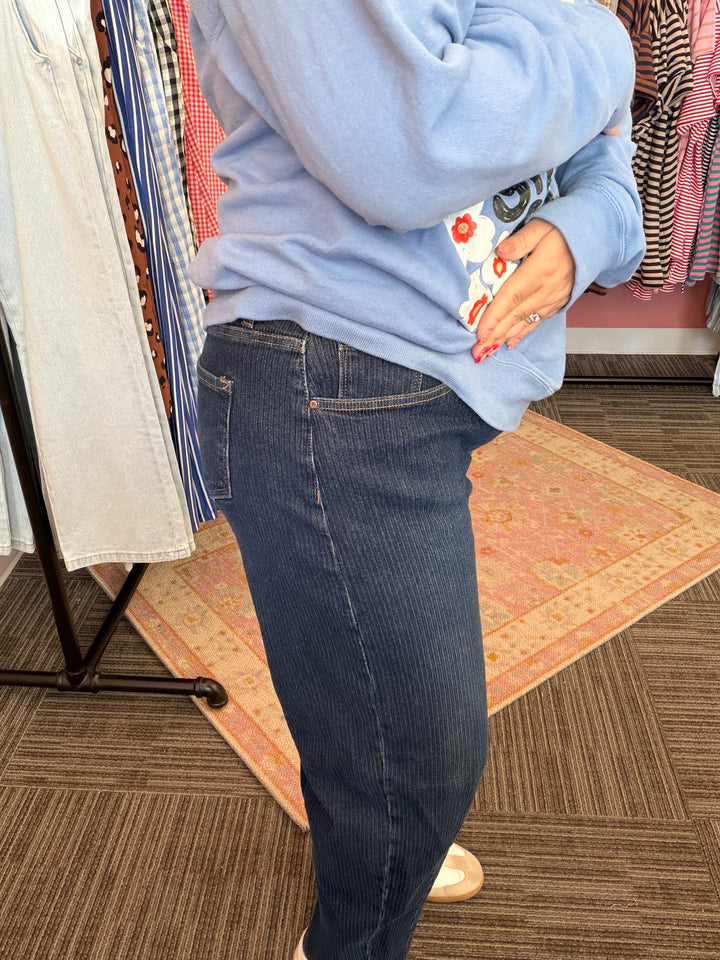 Risen Ribbed Barrel denim