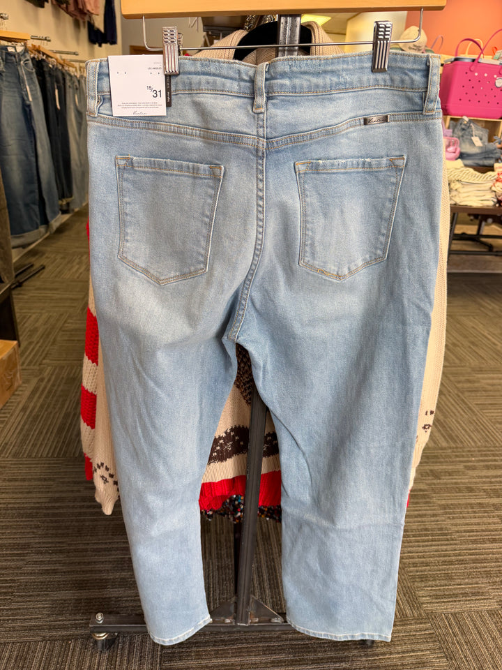 Kancan high rise slim straight distressed