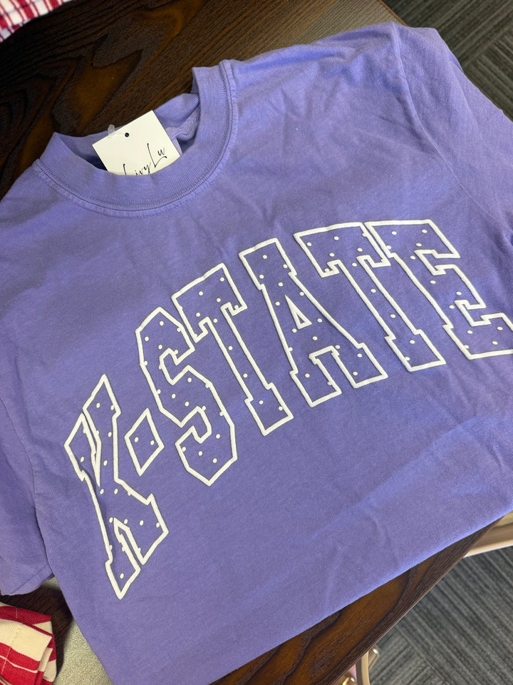 KSU Kansas State Wildcats Polka Dot Puff tee