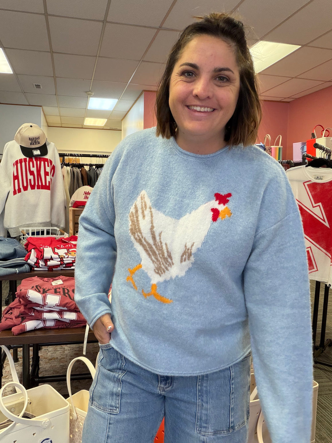 Chicken motif sweater|Chicken