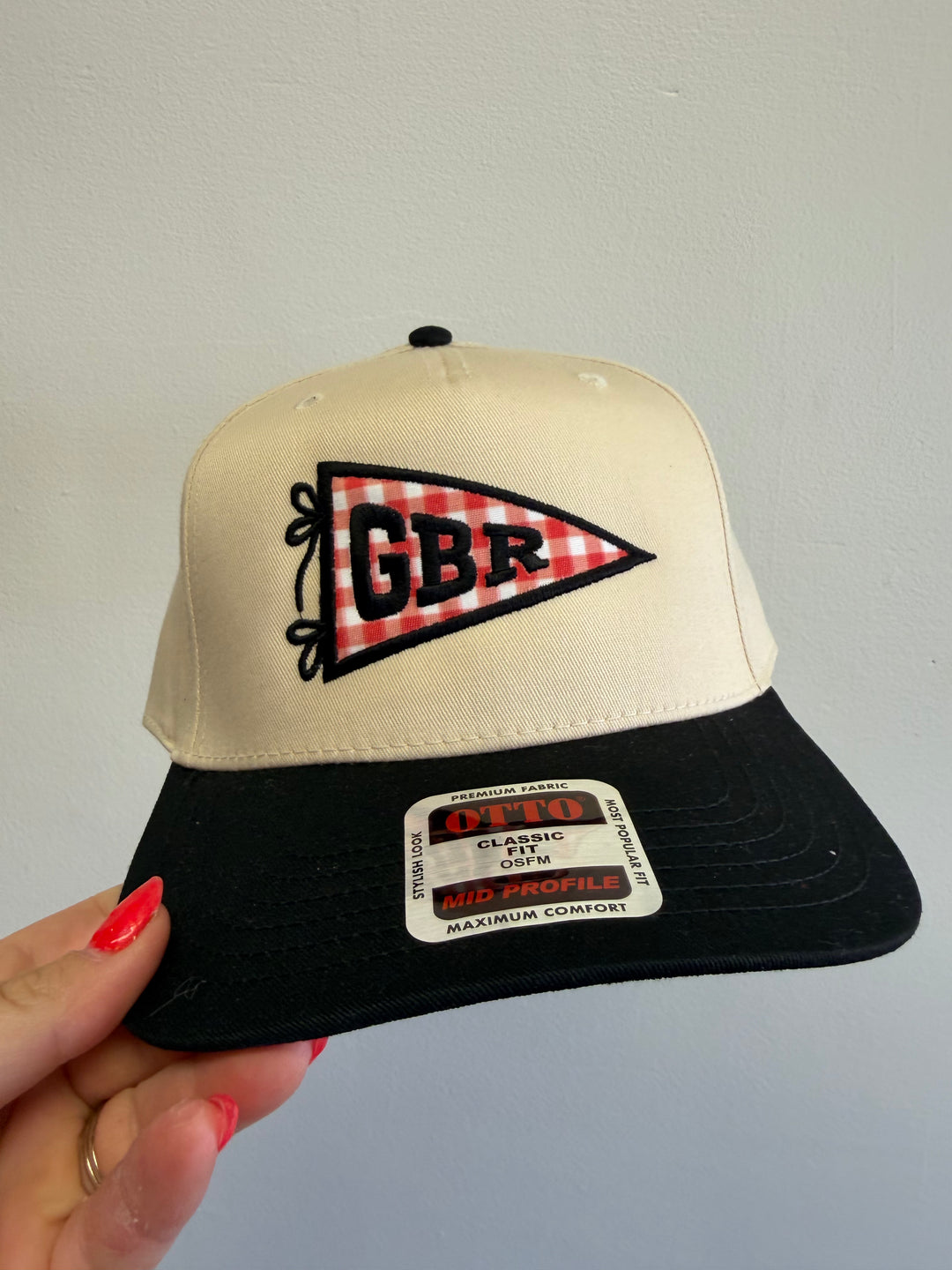 GBR Gingham Pennant Trucker Hat