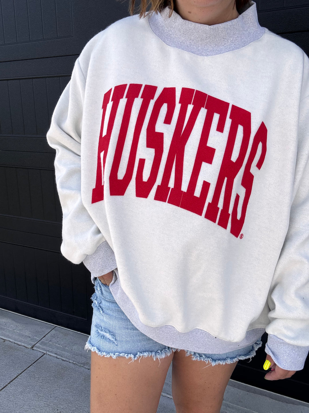 Nebraska Huskers Tall Boy Reversible Mock Neck Sweatshirt