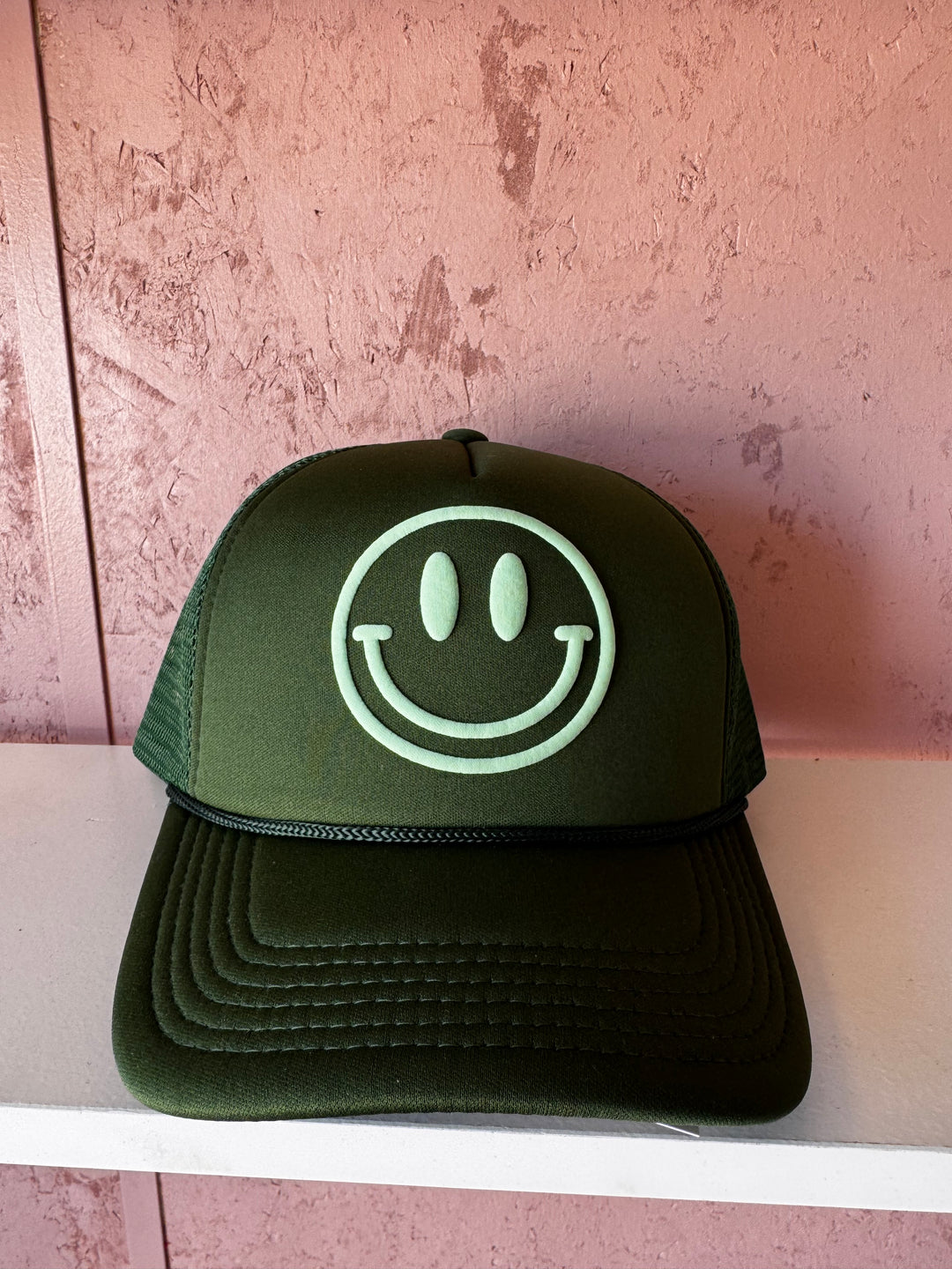 Smiley face trucker hat