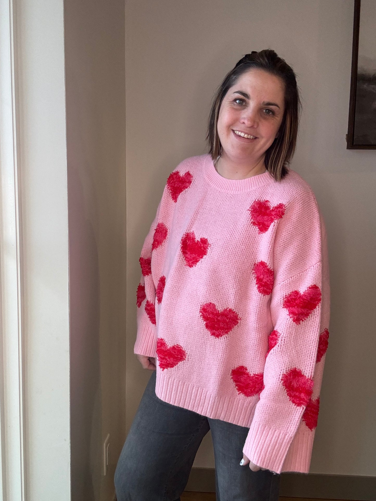 Pink Hearts sweater