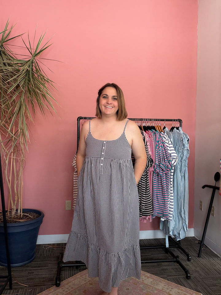 Ginger Gingham Midi Dress