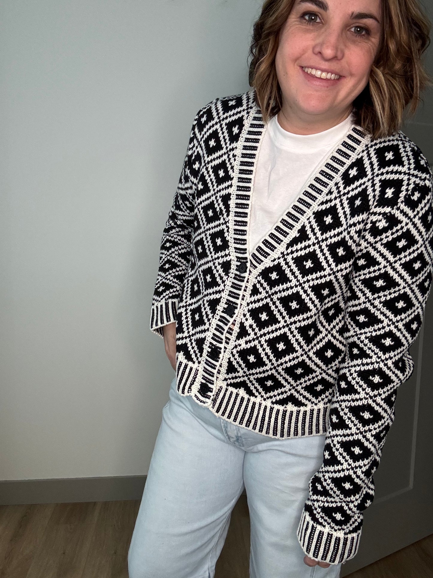 Aztec Diamond Cardigan