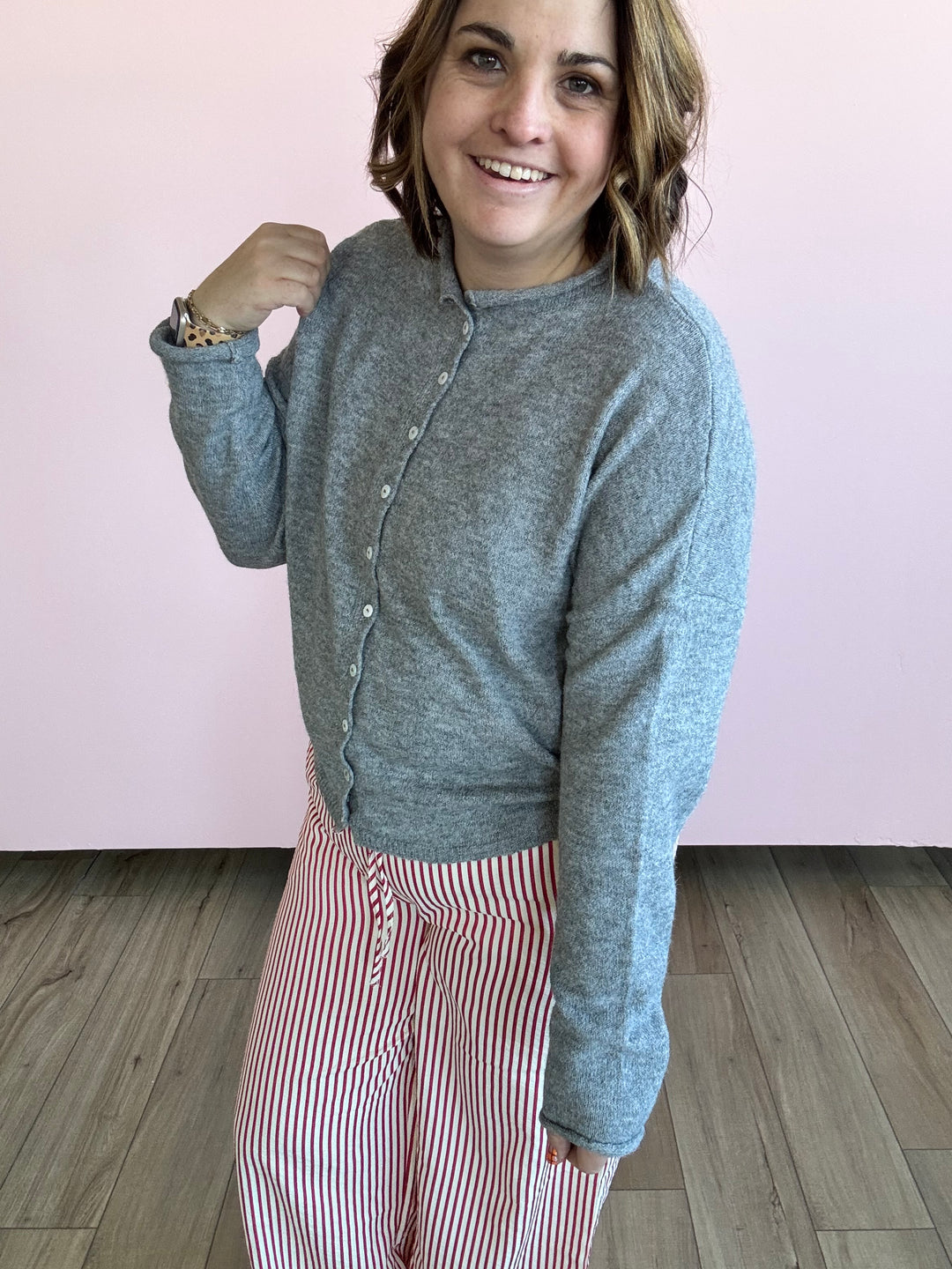 Grey Piper Cardigan