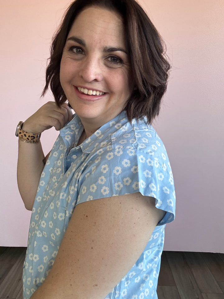 Floral Collar top