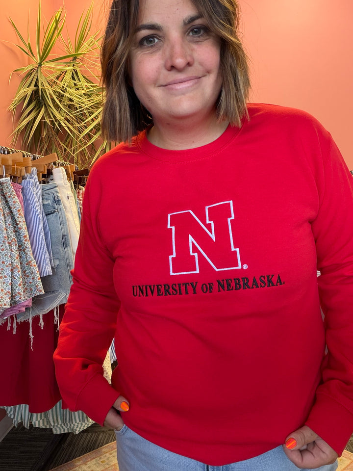 University Of Nebraska N Embroidered Crew