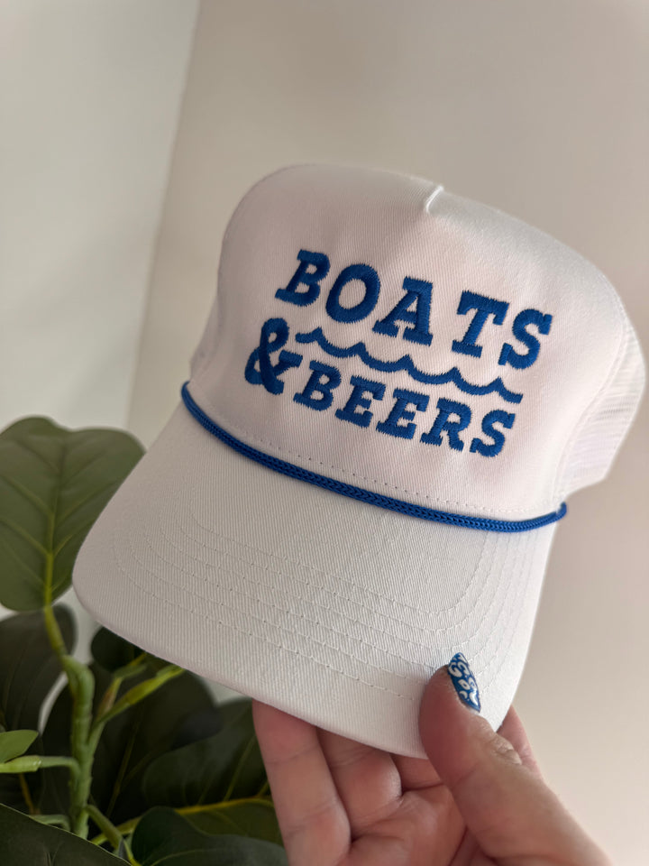 Boats & Beers Trucker Cap with Rope