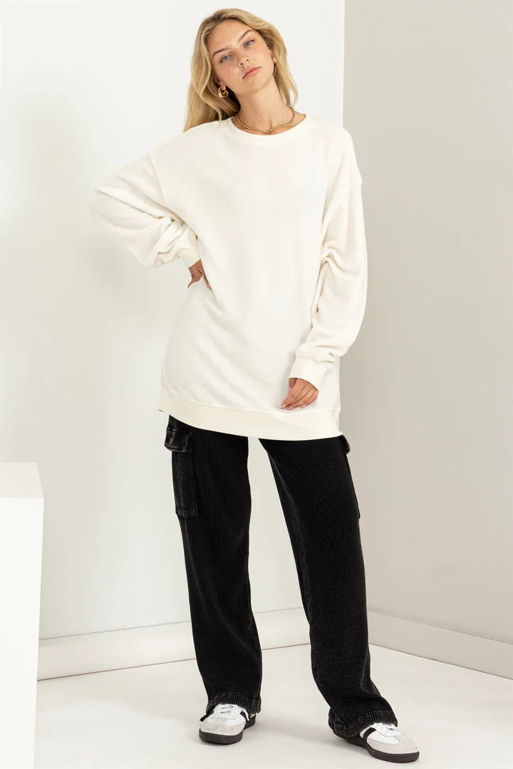 Special Place Long Sleeve Oversized Top