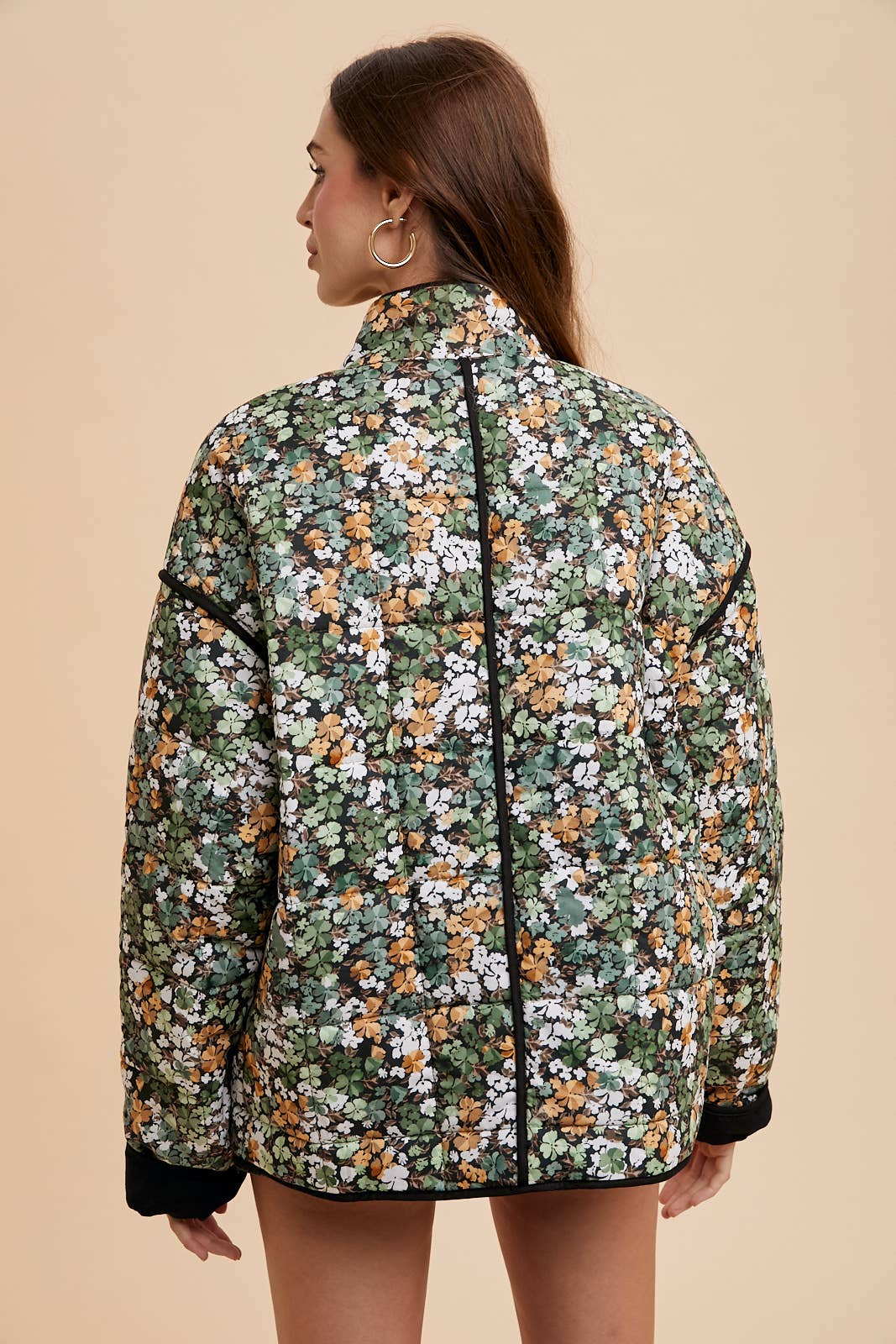 Dark Forest Pine Quilted Puffer