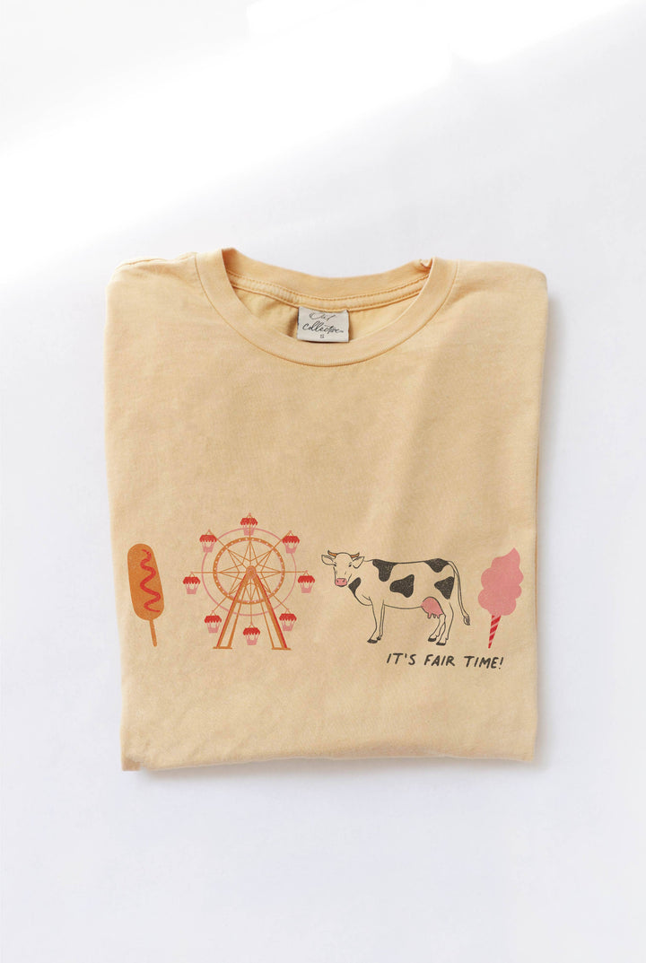 IT'S FAIR TIME! Mineral Washed Graphic Top