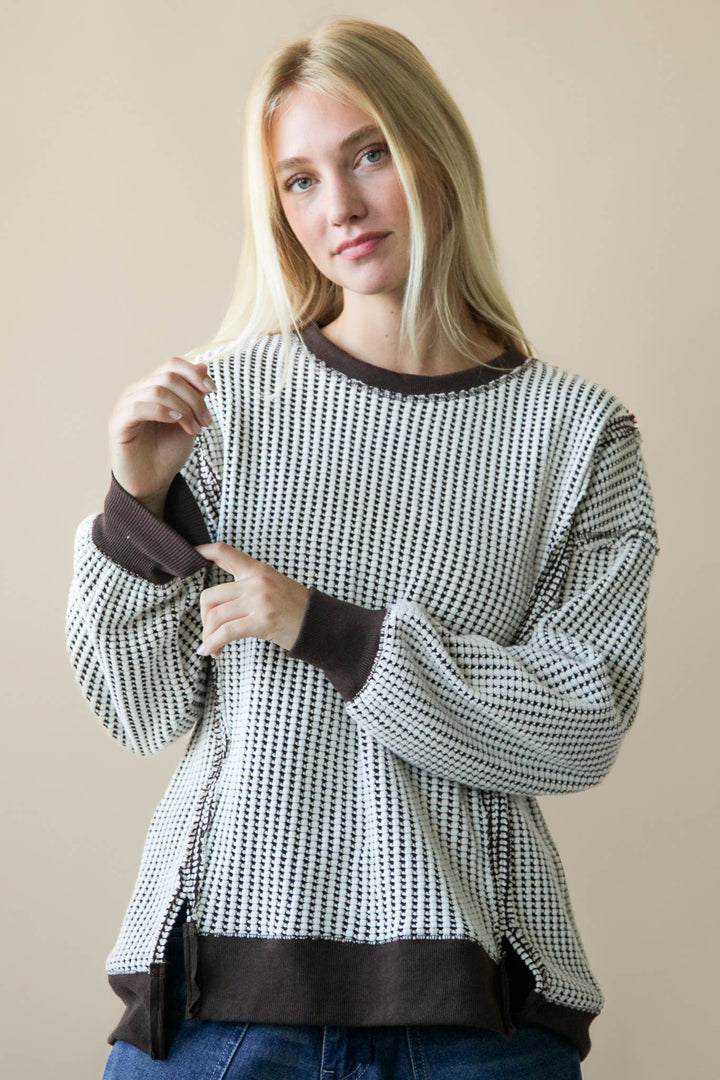 Oversized Chocolate bar sweater