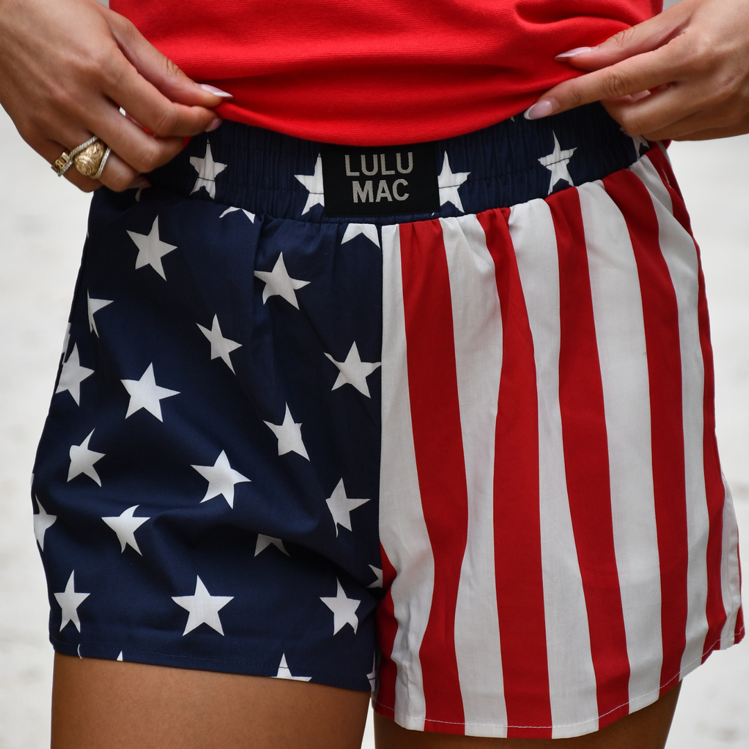 Stars and Stripes American flag boxer short|Lulu mac short