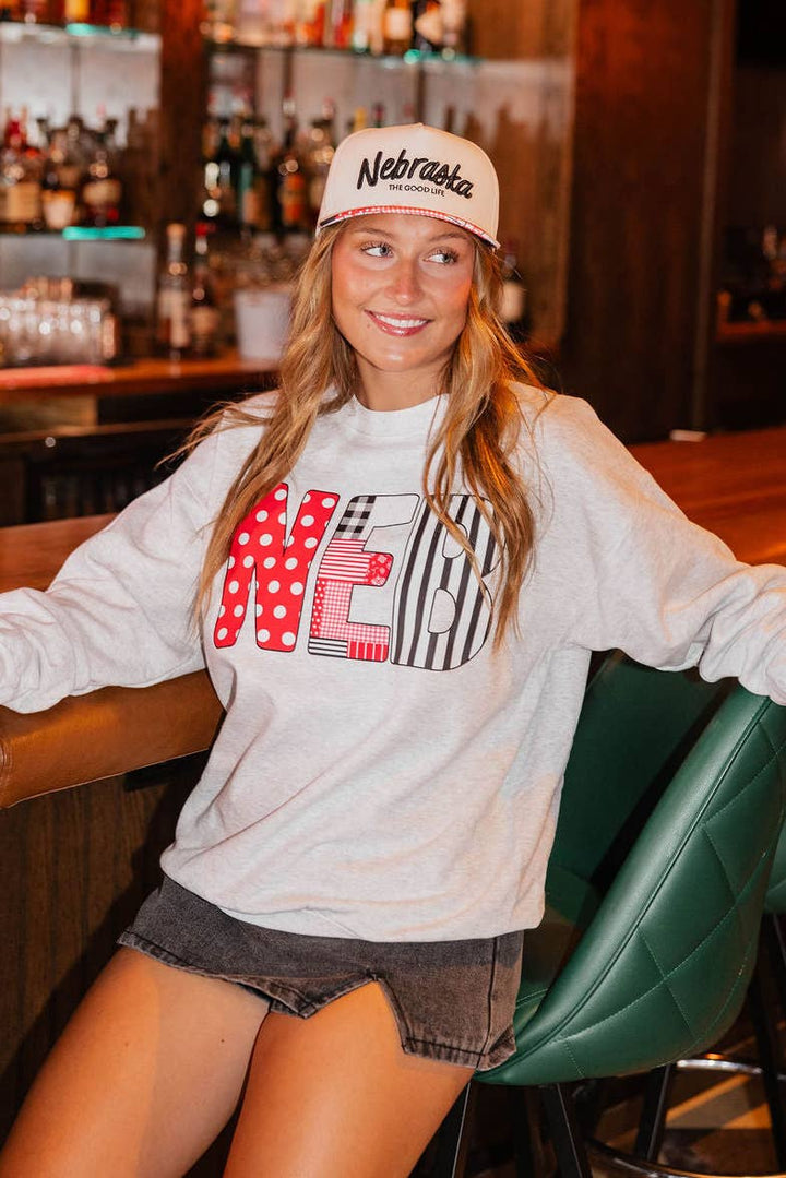 NEB Pattern Sweatshirt|Nebraska Crewneck