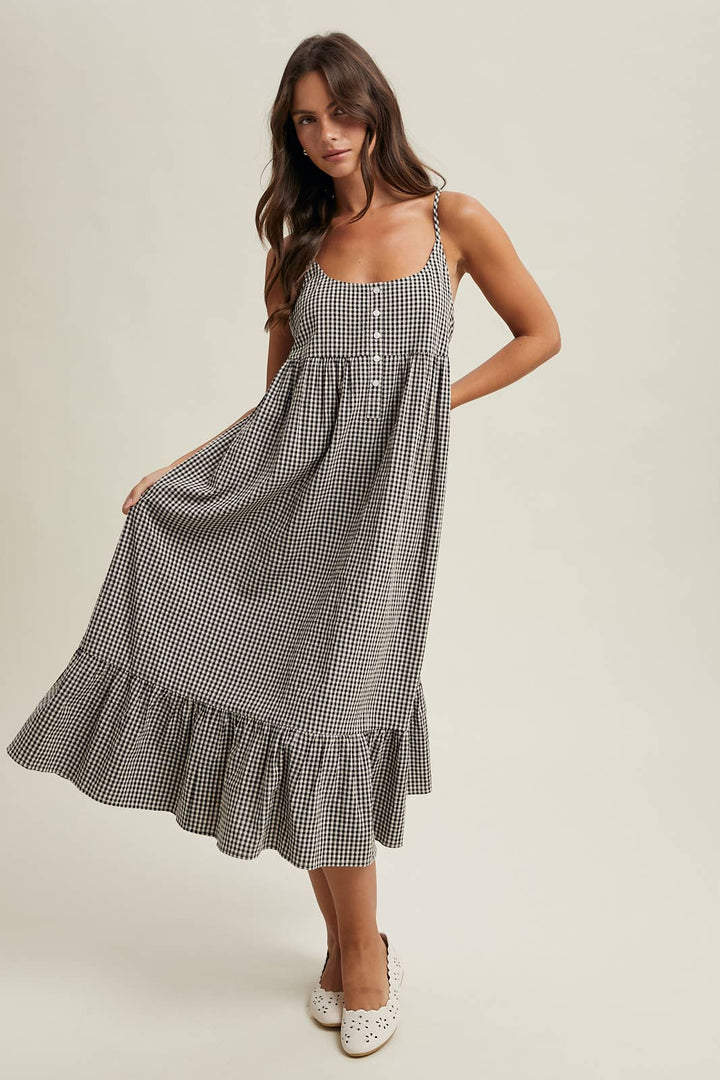 Ginger Gingham Midi Dress
