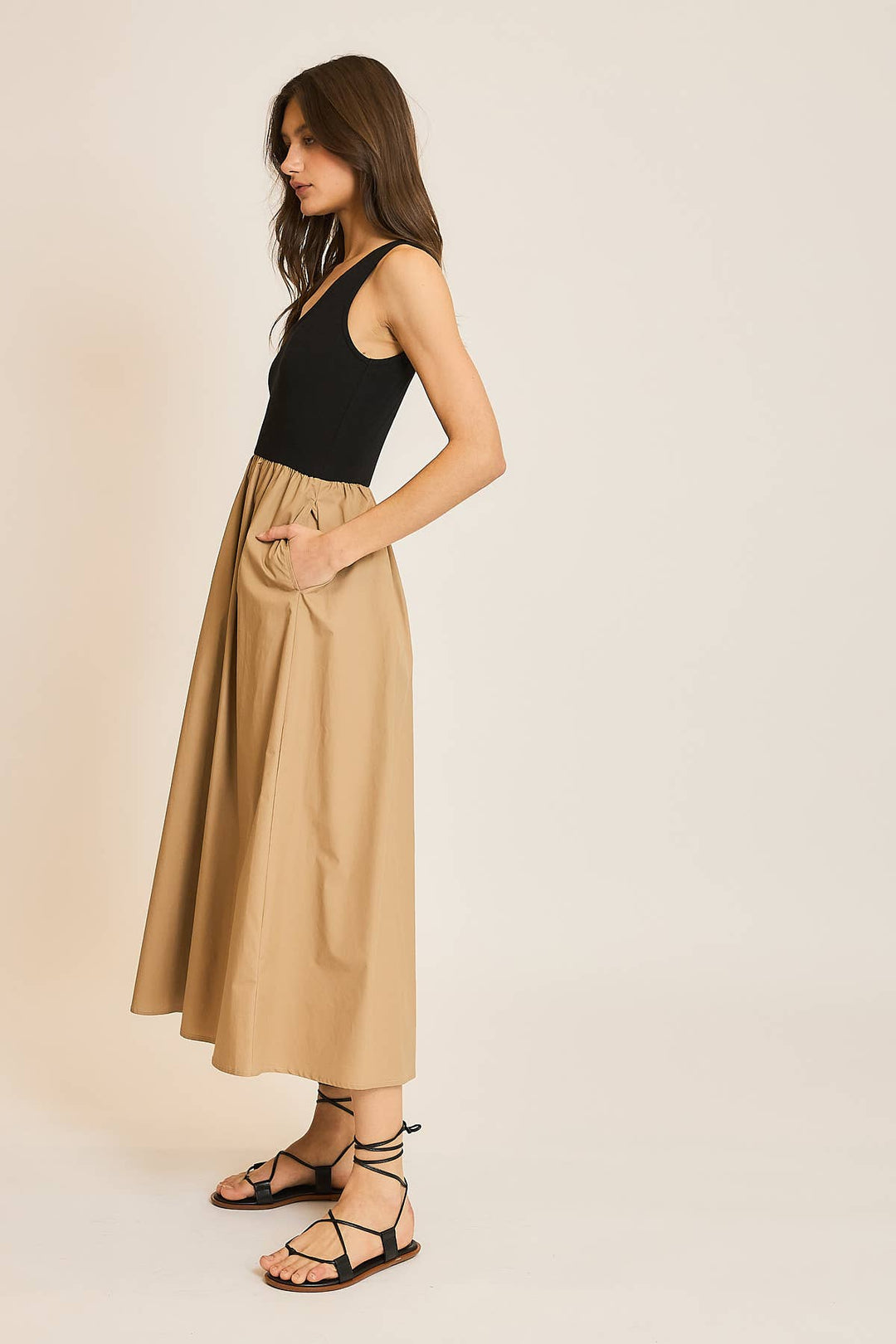 Camel Midi Dress