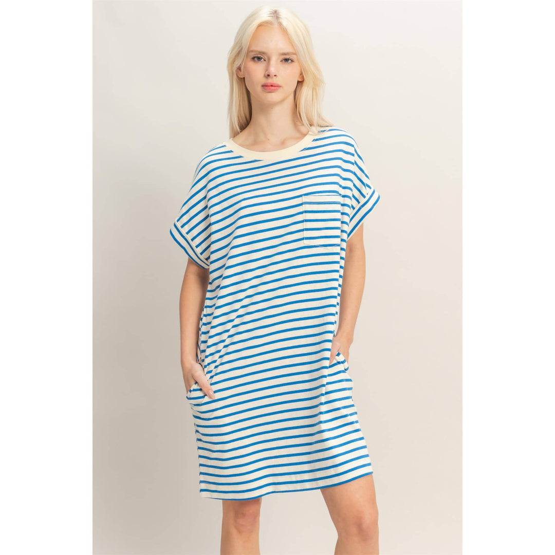 Belly Striped T-Shirt Mini Dress
