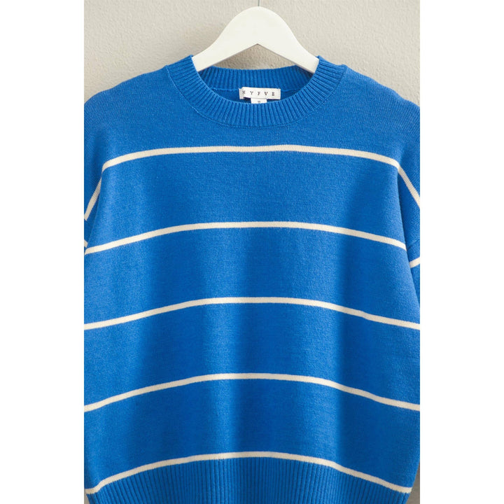 Blue Diddy stripe sweater