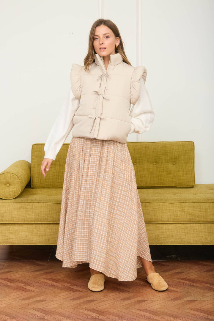 Ellie flutter sleeve puff vest