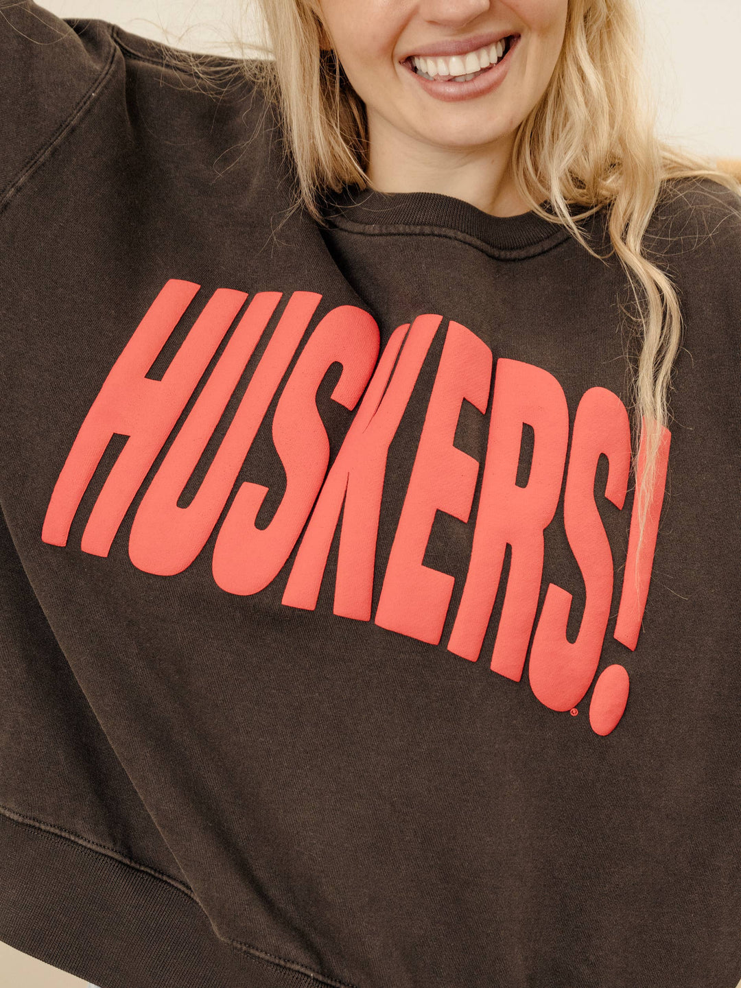 Nebraska Huskers Mono Puff Ink Smoke Hi-Dive Sweatshirt