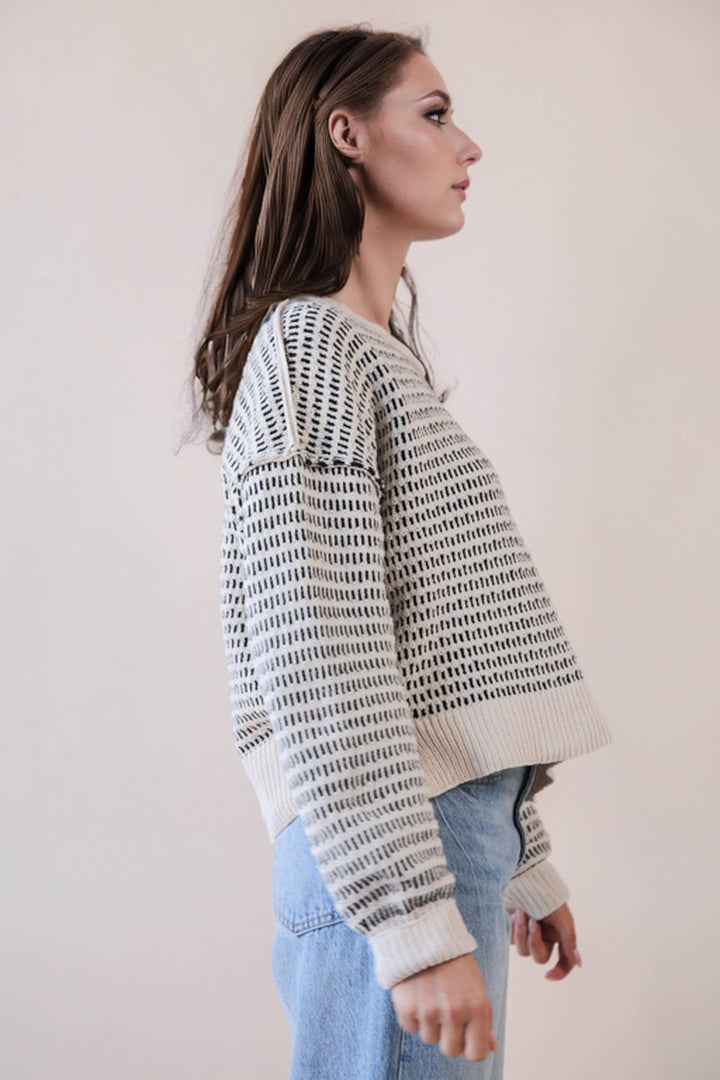 Two tone Onyx road sweater