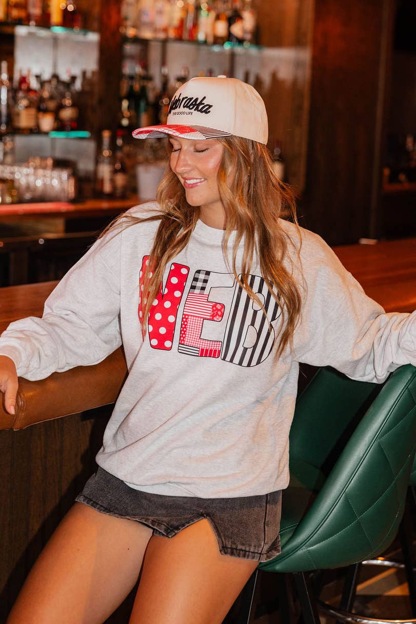 NEB Pattern Sweatshirt|Nebraska Crewneck
